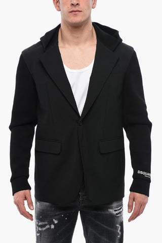 Wool Hooded Blazer