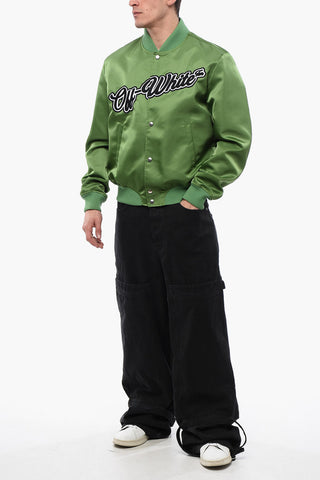 Nylon WILLOW Bomber Jacket with Front Logo