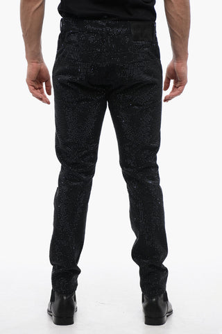 Jeans mit Allover-Strass
