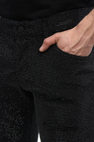 Jeans with All-Over Strass