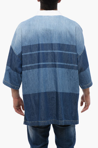 Camicia Rugby in Denim con Fit Over