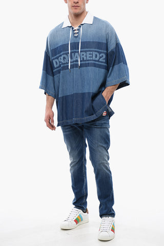 Camicia Rugby in Denim con Fit Over