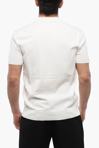 T-Shirt in Maglia TECNO con Orli a Costine