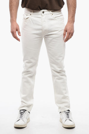 Jeans 5 Tasche Slim Fit con Passanti 18cm