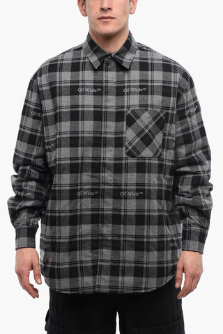 Checked Flannel-Lined Overshirt
