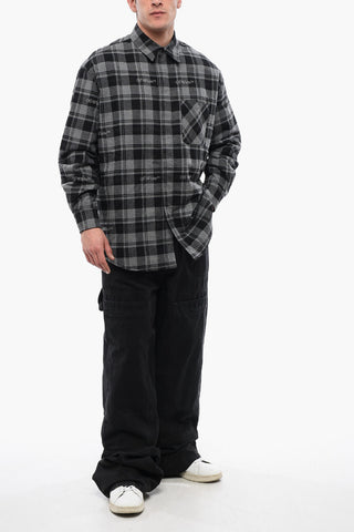 Checked Flannel-Lined Overshirt