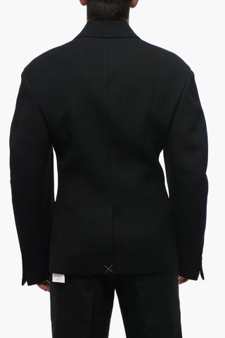 Cappotto Doppiopetto ROUND in Lana con Tasche ad Aletta