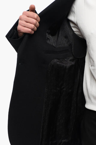 Cappotto Doppiopetto ROUND in Lana con Tasche ad Aletta