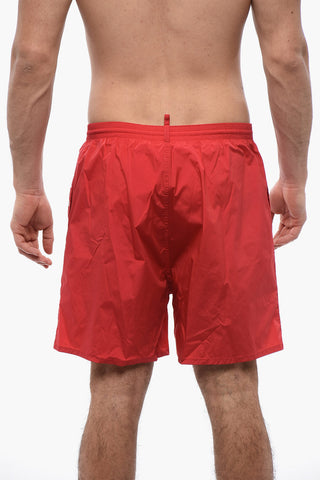 ICON Nylon Swim Shorts with Maxi Printed Logo