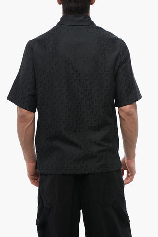 FOR EVER Camicia Bowling in Misto Seta Jacquard