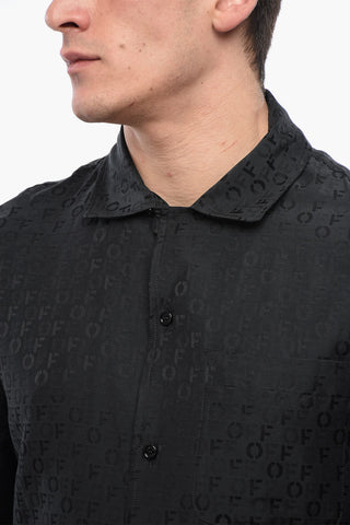 FOR EVER Camicia Bowling in Misto Seta Jacquard
