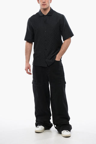 FOR EVER Camicia Bowling in Misto Seta Jacquard