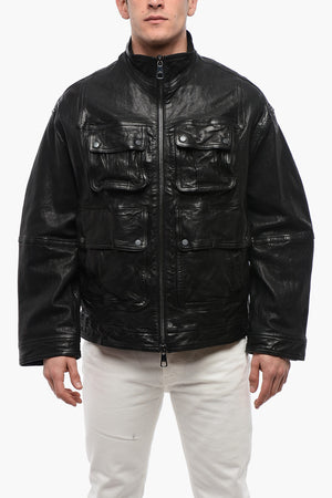 Giubbotto Multitasca LOOSE WASHED in Pelle