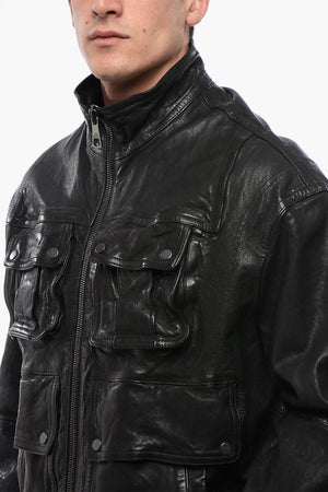 Giubbotto Multitasca LOOSE WASHED in Pelle