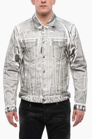 Denim Jacket with Trompe l'oeil Effect