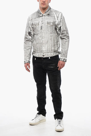 Denim Jacket with Trompe l'oeil Effect