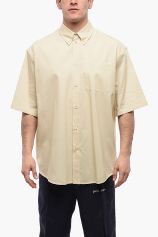 Camicia Button-down in Misto Lana con Taschino