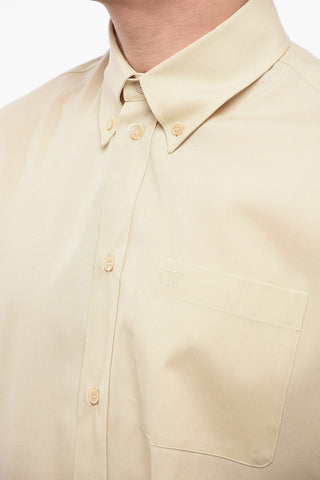 Camicia Button-down in Misto Lana con Taschino