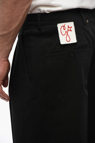 Solid Color Single Pleat Shorts with Belt Loops