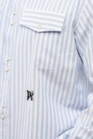 Camicia Sahariana in Cotone a Righe Awning