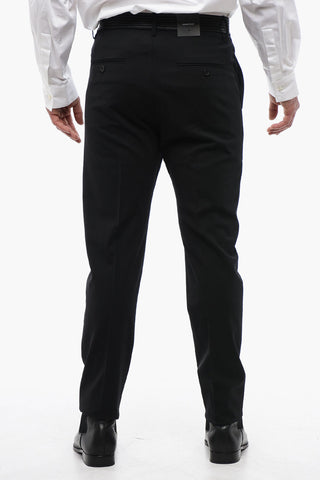 Cigarette Pants with Striped Detail
