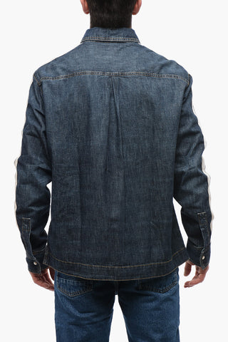 Camicia Track in Denim con Dettaglio Tape
