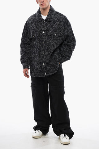 Distressed Design TATTOO LASER Denim Jacket