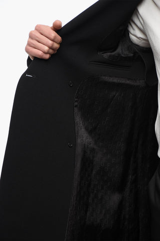 Double-breasted ZIP AROUND Virgin Wool Coat