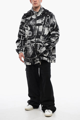 Giacca a Vento XRAY in Nylon con Cappuccio Removibile