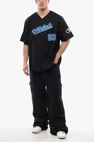 Cotton BASEBALL Shirt with Embroidered Logo