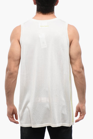 WALES BONNER Tank Top with Contrast Bands and Ribbed Edges