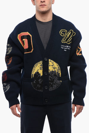 Cardigan In Misto Lana MOON PHASE Ricamato