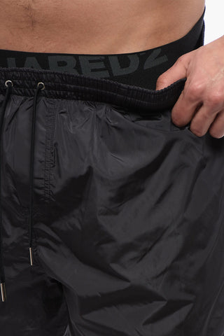 Nylon Swim Shorts with Logoed Elastic Band