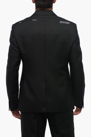 Twill Fabric Slim Fit Blazer with Flap Pockets