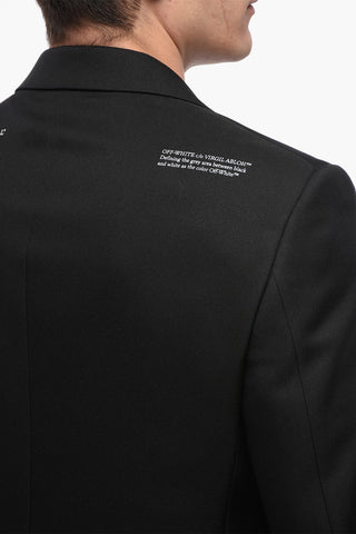 Twill Fabric Slim Fit Blazer with Flap Pockets