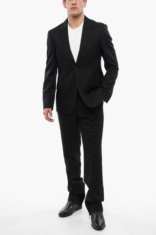 Twill Fabric Slim Fit Blazer with Flap Pockets