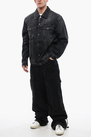 FOR EVER Denim SKATE Jacket with Decorative Zips