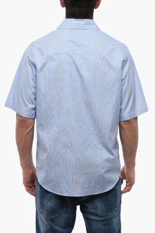 Camicia SUNSET BOWLING a Righe con Broderie Anglaise