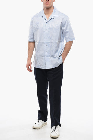 Jacquard Cotton ALLOVER HOLIDAY Bowling Shirt