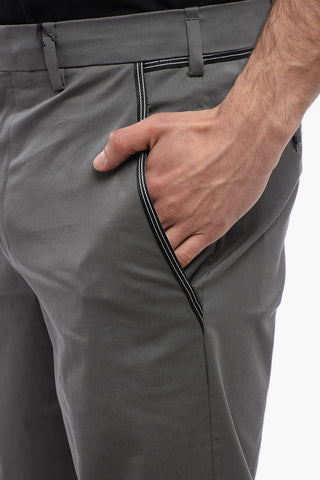 Chino aus Baumwollmischung mit elastischem Knöchelabschluss