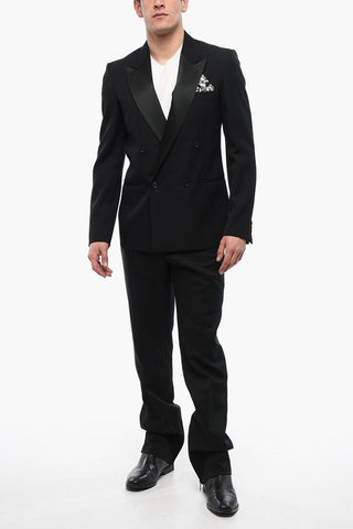 Double-Breasted Blazer TATTOO with Peak Lapel in Satin