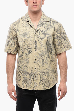 Bowling Shirt With Floral Print