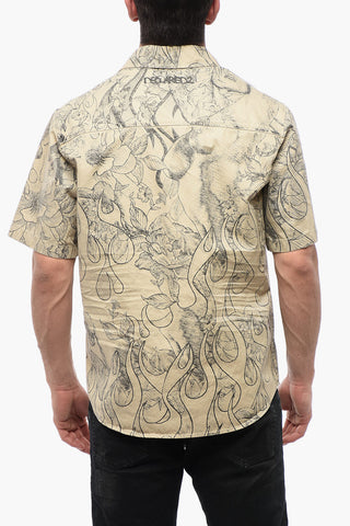 Bowling Shirt With Floral Print