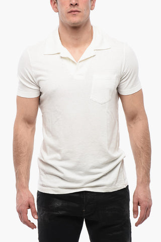 Poloshirt Aus Leinenmischung Mit Brusttasche