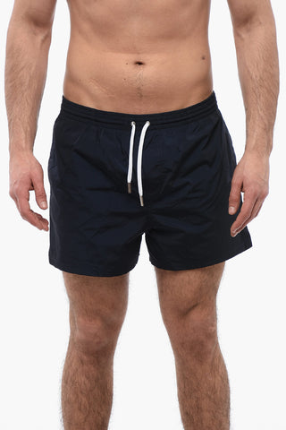Costume da Bagno Boxer con Logo a Contrasto
