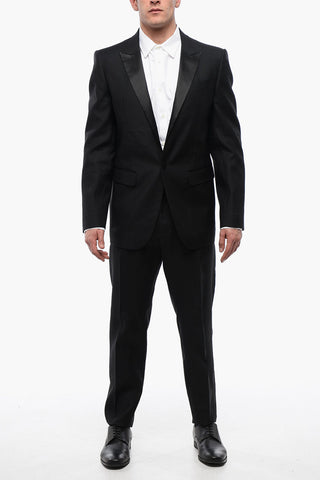 BERLIN Long Suit with Satin Peak Lapel