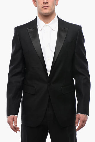 BERLIN Long Suit with Satin Peak Lapel