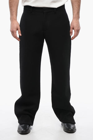 Straight-Fit Wool Trousers