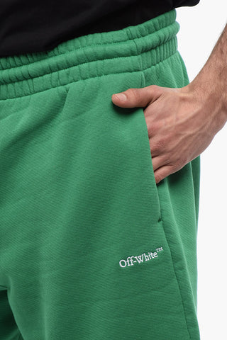 Brushed Cotton jogger Shorts With Embroidered Bandana Logo