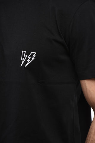 T-Shirt Slim Fit DOUBLE BOLT in Cotone